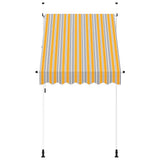43225 Manual Retractable Awning 150 cm Yellow and Blue Stripes