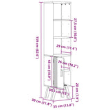 Bathroom Cabinet Olden Brown 35 x 30 x 159 cm Solid Pine wood 42001359