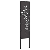 Garden Privacy Screen Black 32 x 140 cm Cold-rolled steel 876252