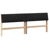 Upholstered Headboard Black 200 cm Solid Pine Wood 879211