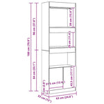 Highboard Artisian Oak 63x33x180 cm Engineered Wood 3309608