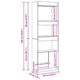 Highboard Artisian Oak 63x33x180 cm Engineered Wood 3309608