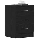 Bedside Cabinets 2 pcs Black Oak 38x35x55 cm Engineered Wood 862429