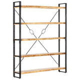 Bookcase Mango Wood Brown, Black 286580