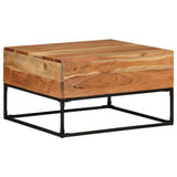ZNTS Coffee Table 68x68x41 cm Solid Acacia Wood 320818