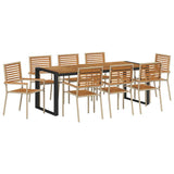 Garden Dining Set 9 pcs Beige and Brown Poly Rattan 3365489