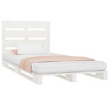 Bed Frame without Mattress White 100x200 cm Solid Wood Pine 3120123