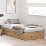 Storage Bed Frame Artisan Oak 100 x 200 cm Engineered Wood 3335356