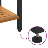 Outdoor Table with Storage Natural and Black 80 x 35 x 75 cm 4010606