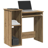 Desk with Shelves Artisan Oak 84x40x78 cm Engineered Wood 860453