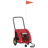 Pet Bike Trailer Red Oxford Fabric and Iron 93971