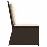 Garden Bench Brown Poly Rattan 3394468