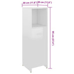 ZNTS 4 Piece Bathroom Furniture Set High Gloss White Engineered Wood 3056886
