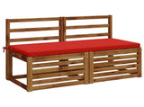 2-Piece Bench Cushions SOEST 2 pcs 100% Polyester Red 949363