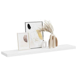 Floating Wall Shelf White 120x23.5x3.8 cm MDF 323820