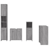 4 Piece Bathroom Furniture Set Grey Sonoma Engineered Wood 3154410