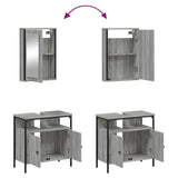 2 Piece Bathroom Furniture Set Grey Sonoma Engineered Wood 3214778
