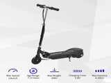 Folding Kids Electric Scooter Ride on Toy, Age 7-14-Black T3398P349432