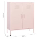 Storage Cabinet Pink Steel 80 x 35 x 101.5 cm Storage Cabinet 336166