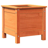 Garden Planter Wax Brown 40 x 40 x 39 cm Solid Pine Wood 8000922
