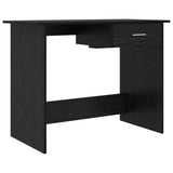 Desk with Drawer Black Oak 100 x 50 x 76 cm Engineered Wood 875250