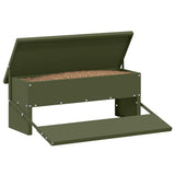 Chicken Treadle Feeder Olive Green 48.5 x 39.5 x 19 cm 874673