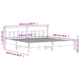 Bed Frame without Mattress 200x200 cm Solid Wood Pine 3216200