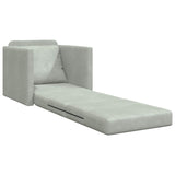 Folding Sofa Bed Light Grey 74 x 77 x 81 cm Velvet 42030486