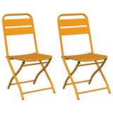 Garden Folding Chair Folding 2 pcs Mustard 42 x 52 x82cm 42002939