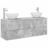 Bathroom Cabinet Set 3 pcs Concrete Grey 49.5 x 35 x 63 cm 3405798