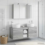 Bathroom Furniture Set 4 pcs Grey Sonoma 100 x 14.5 x 70 cm 3407020