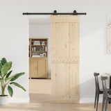 Sliding Door Hardware Kit 152.5 cm Steel Black 4009708
