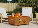 Fire Pit Brown 60 x 60 x 40 cm Weathering steel 858915