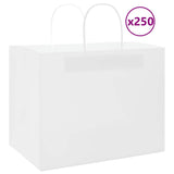 Paper Bags 250 pcs with Handles White 32x22x24 cm 4101623