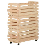 Vegetable Trolley 57x30x80 cm Solid Pinewood 327326