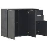 Sideboard High Gloss Black 107x35x80.5 cm 283719