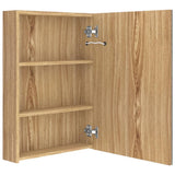 LED Bathroom Mirror Cabinet Oak 50x13x70 cm 326499