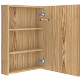 LED Bathroom Mirror Cabinet Oak 50x13x70 cm 326492