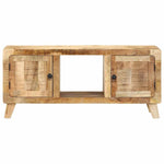 ZNTS TV Cabinet 105x46x32 cm Solid Wood Rough Mango 4104521