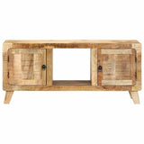 ZNTS TV Cabinet 105x46x32 cm Solid Wood Rough Mango 4104521