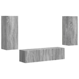 TV Cabinet Set Wall-mounted 2 pcs Grey Sonoma Engineered Wood 3408976