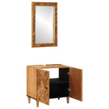 Bathroom Cabinet Set Wall-mounted 2 pcs Solid Mango Wood 3310177
