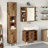 3 Piece Bathroom Furniture Set Old Wood Engineered Wood 3328569
