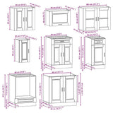 8 Piece Kitchen Cabinet Set Porto White Engineered Wood 3314841