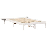 Bed Frame White 120 x 190 cm Solid Pine Wood 873200