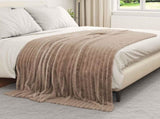 Throw Blankets 6 pcs Camel 200 x 150 cm Fleece 42016870