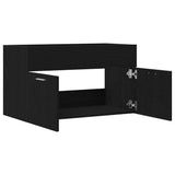 Sink cabinet with Storage with Door Black Oak Engineered Wood 862530