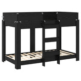 Bunk Bed for Kids Black Oak 80 x 160 cm Engineered Wood 3410548