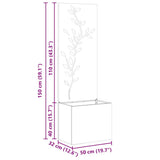 Garden Privacy Screen Sliver 50 x 32 x 150 cm Stainless steel 876480