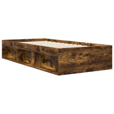 Bed Frame with Storage Smoked Oak 80 x 200 cm Engineered Wood 3429519